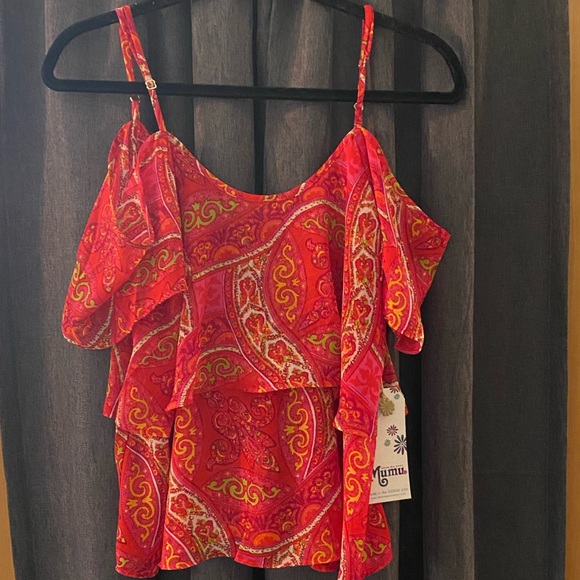 NWT Show Me Your Mumu sheer print tank top. - Picture 2 of 6